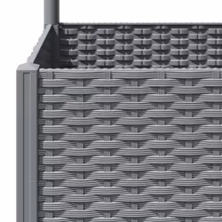 vidaXL Garden Planter with Trellis PP Outdoor Raised Bed Flower Pot Planter - light grey, 120 x 40 x 136 cm - Additional view 7