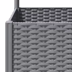 vidaXL Garden Planter with Trellis PP Outdoor Raised Bed Flower Pot Planter - light grey, 80 x 80 x 136 cm - Additional view 6