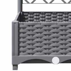 vidaXL Garden Planter with Trellis PP Outdoor Raised Bed Flower Pot Planter - light grey, 120 x 120 x 121.5 cm - Additional view 7