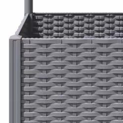 vidaXL Garden Planter with Trellis PP Outdoor Raised Bed Flower Pot Planter - light grey, 120 x 120 x 136 cm - Additional view 6