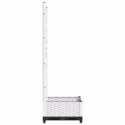 vidaXL Garden Planter with Trellis PP Outdoor Raised Bed Flower Pot Planter - white, 40 x 40 x 121.5 cm - Additional view 4