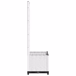vidaXL Garden Planter with Trellis PP Outdoor Raised Bed Flower Pot Planter - white, 40 x 40 x 136 cm - Additional view 4