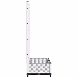 vidaXL Garden Planter with Trellis PP Outdoor Raised Bed Flower Pot Planter - white, 80 x 40 x 121.5 cm - Additional view 4