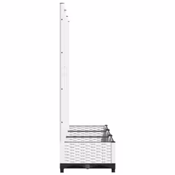 vidaXL Garden Planter with Trellis PP Outdoor Raised Bed Flower Pot Planter - white, 120 x 40 x 121.5 cm - Additional view 4