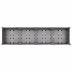 vidaXL Raised Bed Polypropylene Garden Planter Pot Planting Box Flower Pot - light grey, 160 x 40 x 23 cm - Additional view 5