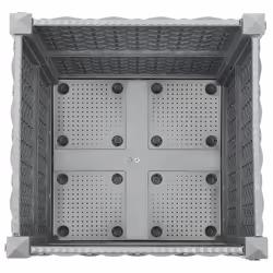 vidaXL Raised Bed Polypropylene Garden Planter Pot Planting Box Flower Pot - light grey, 40 x 40 x 38 cm - Additional view 4