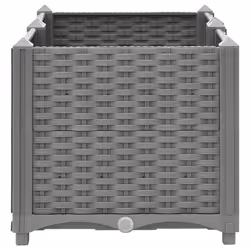 vidaXL Raised Bed Polypropylene Garden Planter Pot Planting Box Flower Pot - light grey, 80 x 40 x 38 cm - Additional view 4