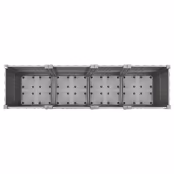 vidaXL Raised Bed Polypropylene Garden Planter Pot Planting Box Flower Pot - light grey, 160 x 40 x 38 cm - Additional view 5