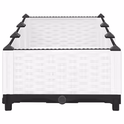 vidaXL Raised Bed Polypropylene Garden Planter Pot Planting Box Flower Pot - white, 120 x 40 x 23 cm - Additional view 10