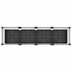vidaXL Raised Bed Polypropylene Garden Planter Pot Planting Box Flower Pot - white, 160 x 40 x 23 cm - Additional view 5