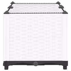 vidaXL Raised Bed Polypropylene Garden Planter Pot Planting Box Flower Pot - white, 80 x 40 x 38 cm - Additional view 4