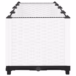 vidaXL Raised Bed Polypropylene Garden Planter Pot Planting Box Flower Pot - white, 160 x 40 x 38 cm - Additional view 4