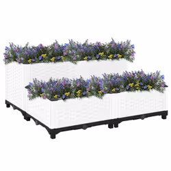 cm) vidaXL Raised Bed Polypropylene Garden Planter Pot Planting Box Flower Pot - 80 x 80 x (23-38 - Additional view 5
