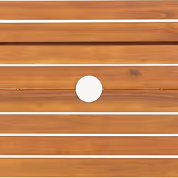 vidaXL Solid Wood Acacia Folding Garden Table Wooden Outdoor Dining Table - Additional view 4