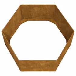 vidaXL Planter Garden Raised Bed Outdoor Pot Plant Stand Rusty Corten Steel - 90 x 90 x 45 cm - Additional view 6