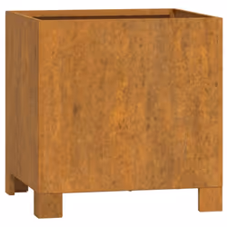 vidaXL Planters Garden Raised Bed Planter Pot with Legs Rusty Corten Steel - 32 x 30 x 33 cm/ 1 pcs - Additional view 2