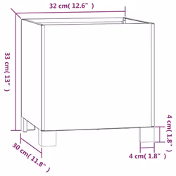 vidaXL Planters Garden Raised Bed Planter Pot with Legs Rusty Corten Steel - 32 x 30 x 33 cm/ 1 pcs - Additional view 4