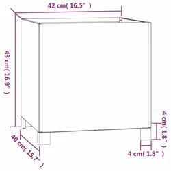 vidaXL Planters Garden Raised Bed Planter Pot with Legs Rusty Corten Steel - 42 x 40 x 43 cm/ 2 pcs - Additional view 3