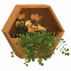 vidaXL Wall Planters Decor Hanging Flower Plant Pot 2 pcs Rusty Corten Steel - 30 x 10 x 25 cm - Additional view 6