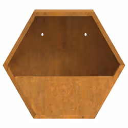 vidaXL Wall Planters Decor Hanging Flower Plant Pot 2 pcs Rusty Corten Steel - 30 x 10 x 25 cm - Additional view 7