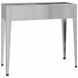 vidaXL 2x Garden Planters Galvanised Steel Patio Raised Bed Outdoor Flower Pot - Additional view 4