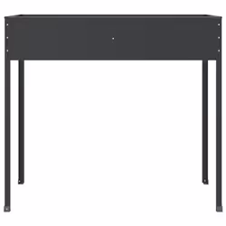 vidaXL 2x Garden Planters Anthracite Galvanised Steel Raised Bed Flower Pot - Additional view 5