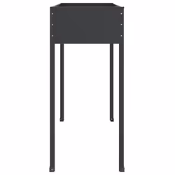 vidaXL 2x Garden Planters Anthracite Galvanised Steel Raised Bed Flower Pot - Additional view 6