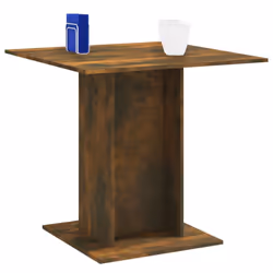 vidaXL Dining Table Kitchen Dinner Table Dining Room Table Engineered Wood - smoked oak