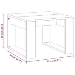 vidaXL Side Table Smoked Oak Engineered Wood Sofa Console Couch Tea End Table