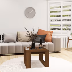 vidaXL Side Table Brown Oak Engineered Wood Sofa Console Couch Tea End Table
