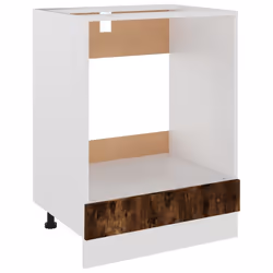 vidaXL Kitchen Cabinet Home Storage Shelf Organiser Cupboard Engineered Wood - smoked oak