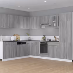 vidaXL Kitchen Cabinet Home Storage Shelf Organiser Cupboard Engineered Wood - grey sonoma