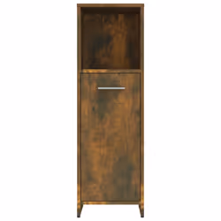 vidaXL Bathroom Cabinet Cupboard Storage Rack Washer Shelf Engineered Wood - smoked oak - Additional view 5