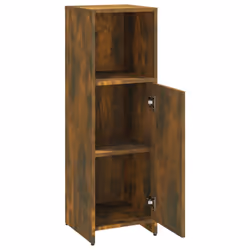 vidaXL Bathroom Cabinet Cupboard Storage Rack Washer Shelf Engineered Wood - smoked oak - Additional view 7