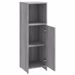vidaXL Bathroom Cabinet Cupboard Storage Rack Washer Shelf Engineered Wood - grey sonoma - Additional view 7