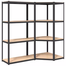 vidaXL Shelves Rack Storage Shelf Workshop Shelf Industrial Shelving Unit - anthracite, 75 x 75 x 160 cm/ 2 piece