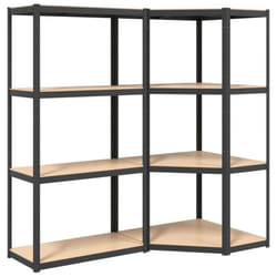 vidaXL Shelves Rack Storage Shelf Workshop Shelf Industrial Shelving Unit - anthracite, 75 x 75 x 160 cm/ 2 piece