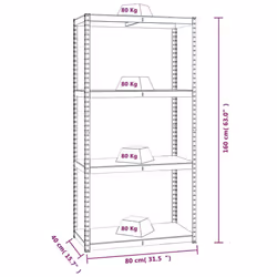 vidaXL Shelves Rack Storage Shelf Workshop Shelf Industrial Shelving Unit - anthracite, 75 x 75 x 160 cm/ 2 piece