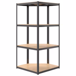 vidaXL Shelves Rack Storage Shelf Workshop Shelf Industrial Shelving Unit - anthracite, 75 x 75 x 160 cm/ 2 piece - Additional view 9