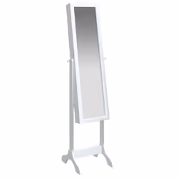 vidaXL Free-Standing Mirror Makeup Mirror Bedroom Full Length Vanity Mirror - white