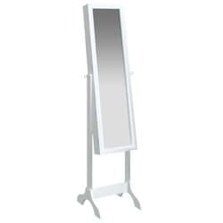 vidaXL Free-Standing Mirror Makeup Mirror Bedroom Full Length Vanity Mirror - white