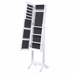 vidaXL Free-Standing Mirror Makeup Mirror Bedroom Full Length Vanity Mirror - white - Additional view 4