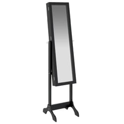 vidaXL Free-Standing Mirror Makeup Mirror Bedroom Full Length Vanity Mirror - black