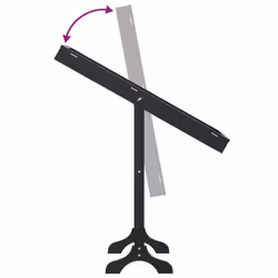 vidaXL Free-Standing Mirror Makeup Mirror Bedroom Full Length Vanity Mirror - black - Additional view 7
