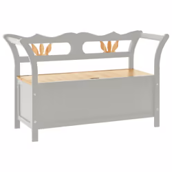 vidaXL Bench 107x45x75.5 cm Solid Wood Fir Hall Bench Seat Chair Multi Colours - grey