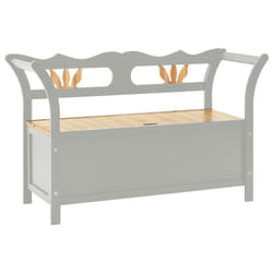 vidaXL Bench 107x45x75.5 cm Solid Wood Fir Hall Bench Seat Chair Multi Colours - grey