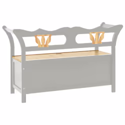 vidaXL Bench 107x45x75.5 cm Solid Wood Fir Hall Bench Seat Chair Multi Colours - grey - Additional view 4