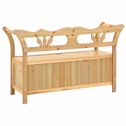 vidaXL Bench 107x45x75.5 cm Solid Wood Fir Hall Bench Seat Chair Multi Colours - brown - Additional view 4