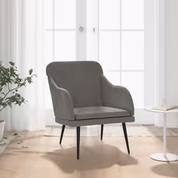 vidaXL Armchair Dark Gray 24.8""x29.9""x31.5"" Velvet