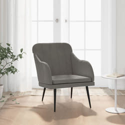 vidaXL Armchair Dark Gray 24.8""x29.9""x31.5"" Velvet